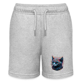 Gloomy Cat's Eye - Stanley/Stella MINI BOLTER Organic Teen Jogging Shorts - heather grey - Front