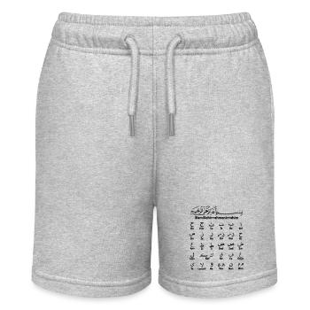 Bismillah arabisch abc mit Übersetzung - Stanley/Stella Teenager Bio-Joggingshorts MINI BOLTER - Grau meliert - Vorne