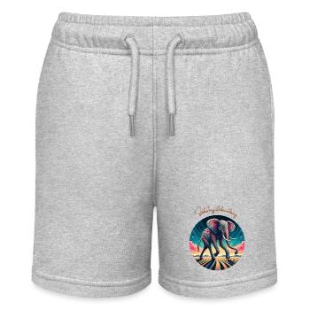 Surreal Desert Elephant - Stanley/Stella MINI BOLTER Organic Teen Jogging Shorts - heather grey - Front