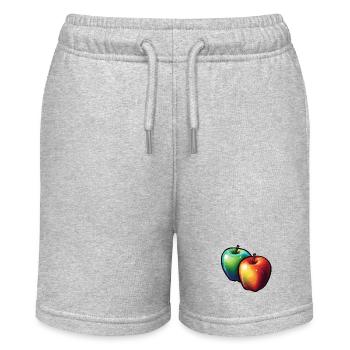 Apfel / Frucht / Obst / Gesund / Bio / Ernährung - Stanley/Stella Teenager Bio-Joggingshorts MINI BOLTER - Grau meliert - Vorne