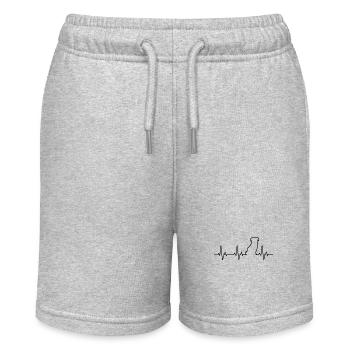 Carlin Silhouette EKG Heartbeat PugPuls - Short bio MINI BOLTER Stanley/Stella Ado - gris chiné - Devant