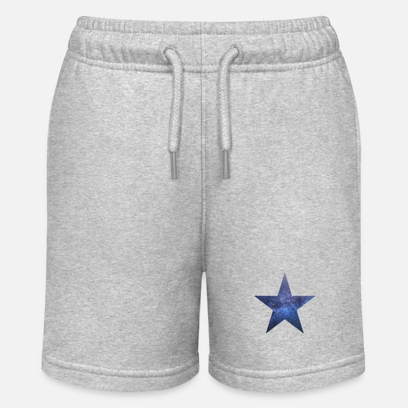 Stellato Cielo Blu - Pantaloncini sportivi ecologici MINI BOLTER per ragazzi di Stanley/Stella - grigio melange