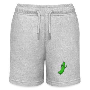 Comic Gurke - Stanley/Stella Teenager Bio-Joggingshorts MINI BOLTER - Grau meliert - Vorne