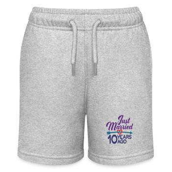 Gerade geheiratet vor 10 Jahren, 10. Hochzeitstag - Stanley/Stella Teenager Bio-Joggingshorts MINI BOLTER - Grau meliert - Vorne