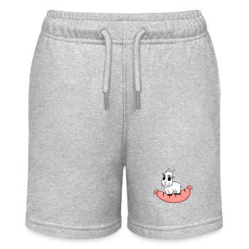 Wurst Ziege Ziegenbock - Stanley/Stella Teenager Bio-Joggingshorts MINI BOLTER - Grau meliert - Vorne