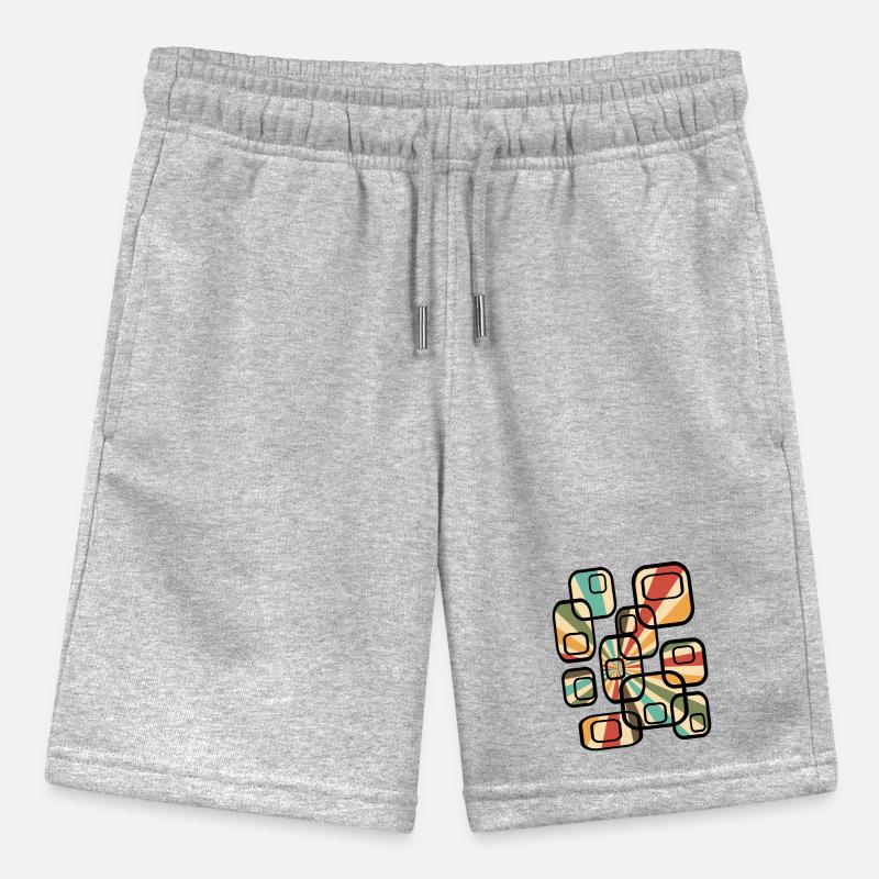 70s wallpaper pattern cuboid retro pattern Stanley/Stella MINI BOLTER Organic Teen Jogging Shorts