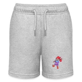 Gartenzwerg beim Wandern - Stanley/Stella Teenager Bio-Joggingshorts MINI BOLTER - Grau meliert - Vorne