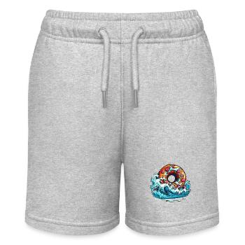 The Great Donut Wave off Kanagawa - Stanley/Stella MINI BOLTER Organic Teen Jogging Shorts - heather grey - Front