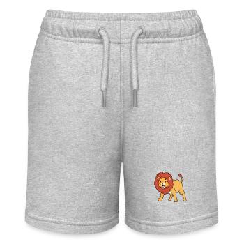 Kawaii Löwe - Stanley/Stella Teenager Bio-Joggingshorts MINI BOLTER - Grau meliert - Vorne