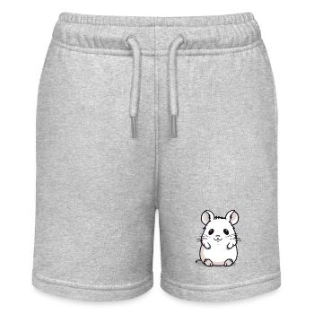 A Stupid Cute Rodent: Hamster Mouse - Stanley/Stella MINI BOLTER Organic Teen Jogging Shorts - heather grey - Front