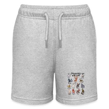 Verschiedene Affen - Arten von Primaten - Stanley/Stella Teenager Bio-Joggingshorts MINI BOLTER - Grau meliert - Vorne