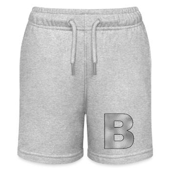 Letter B Silver - Stanley/Stella MINI BOLTER Organic Teen Jogging Shorts - heather grey - Front