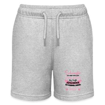 Schwester versucht das beste für dich finden - Stanley/Stella Teenager Bio-Joggingshorts MINI BOLTER - Grau meliert - Vorne