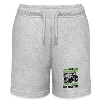 Ohne Landwirtschaft Hungrig Nackt Und Nüchtern - Stanley/Stella Teenager Bio-Joggingshorts MINI BOLTER - Grau meliert - Vorne