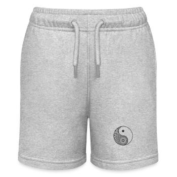 Yin and Yang Gleichgewicht Symbol - Stanley/Stella Teenager Bio-Joggingshorts MINI BOLTER - Grau meliert - Vorne