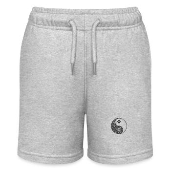 Tierpfote Yin and Yang Symbol - Stanley/Stella Teenager Bio-Joggingshorts MINI BOLTER - Grau meliert - Vorne