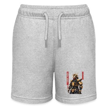 Samurai-Roboter - Stanley/Stella Teenager Bio-Joggingshorts MINI BOLTER - Grau meliert - Vorne