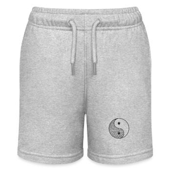 Wellen Yin and Yang Zeichen - Stanley/Stella Teenager Bio-Joggingshorts MINI BOLTER - Grau meliert - Vorne