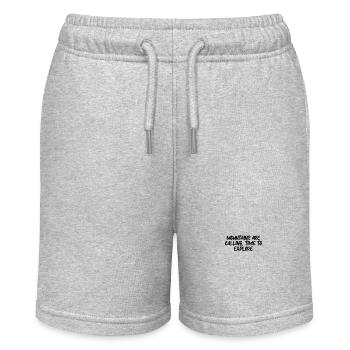 Hiking - Mountains are calling, time to explore - Stanley/Stella MINI BOLTER Organic Teen Jogging Shorts - heather grey - Front
