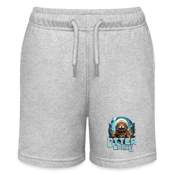 Otter Space! witziges Otter Weltraum - Stanley/Stella Teenager Bio-Joggingshorts MINI BOLTER - Grau meliert - Vorne