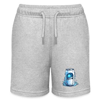 Roboter-Cyborg-Getränke Dose - Stanley/Stella Teenager Bio-Joggingshorts MINI BOLTER - Grau meliert - Vorne