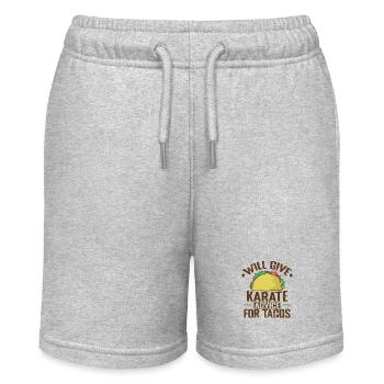 Will give Karate advice for Tacos - Stanley/Stella MINI BOLTER Organic Teen Jogging Shorts - heather grey - Front