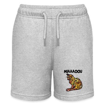 Meow the cat - Stanley/Stella MINI BOLTER Organic Teen Jogging Shorts - heather grey - Front