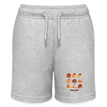 Schokoladen-Frucht-Pfannkuchen - Stanley/Stella Teenager Bio-Joggingshorts MINI BOLTER - Grau meliert - Vorne