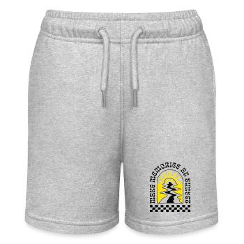 Make Memories At Sunset Retro Sonnenuntergang - Stanley/Stella Teenager Bio-Joggingshorts MINI BOLTER - Grau meliert - Vorne