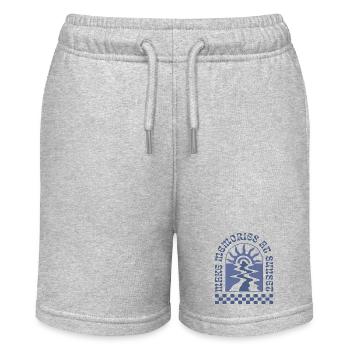 Make Memories At Sunset Retro Sonnenuntergang - Stanley/Stella Teenager Bio-Joggingshorts MINI BOLTER - Grau meliert - Vorne