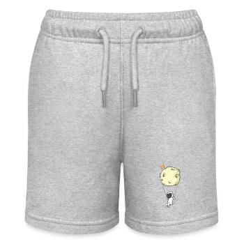 Astronaut with parachute moon - Stanley/Stella MINI BOLTER Organic Teen Jogging Shorts - heather grey - Front