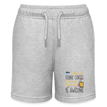 School Counselor Coffee Wake Up - Stanley/Stella MINI BOLTER Organic Teen Jogging Shorts - heather grey - Front