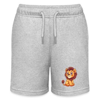 Petit Lion pour les enfants - Short bio MINI BOLTER Stanley/Stella Ado - gris chiné - Devant