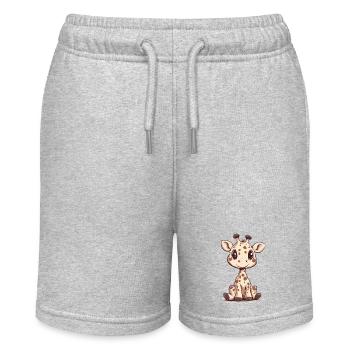 Giraffe for children - Stanley/Stella MINI BOLTER Organic Teen Jogging Shorts - heather grey - Front