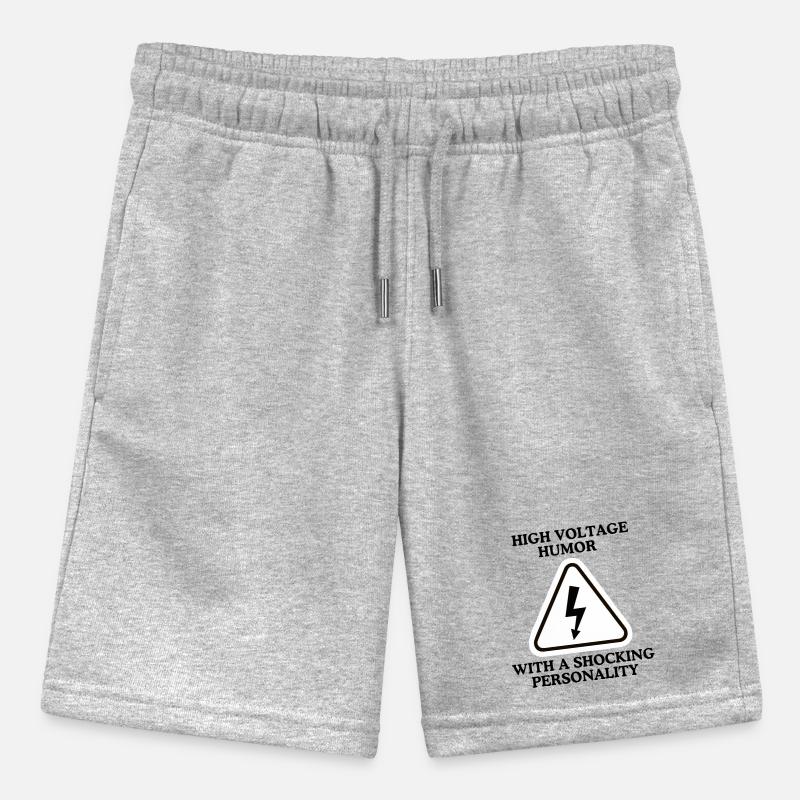 Lightning Warning Triangular Sign Stanley/Stella MINI BOLTER Organic Teen Jogging Shorts