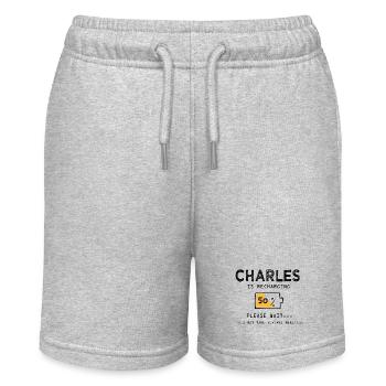 Charles Lustiger Name Sarkastischer Charles Geschenke - Stanley/Stella Teenager Bio-Joggingshorts MINI BOLTER - Grau meliert - Vorne