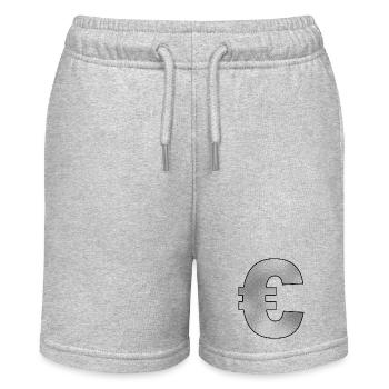 Euro Sign Silver - Stanley/Stella MINI BOLTER Organic Teen Jogging Shorts - heather grey - Front