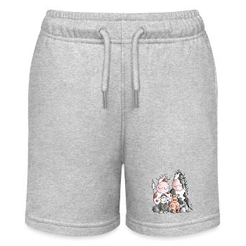 Funny Farm Animals - Stanley/Stella MINI BOLTER Organic Teen Jogging Shorts - heather grey - Front