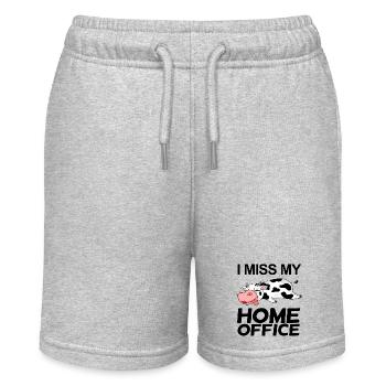 Home Office Spruch lustig - Stanley/Stella Teenager Bio-Joggingshorts MINI BOLTER - Grau meliert - Vorne