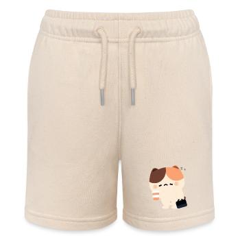 Müde Tortiie-Katze - Stanley/Stella Teenager Bio-Joggingshorts MINI BOLTER - Natur - Vorne