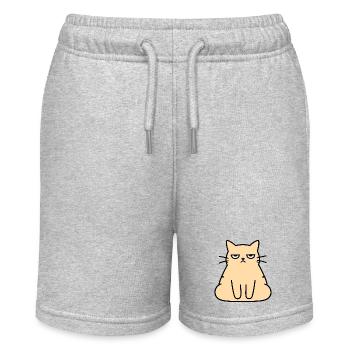 Grumpy Lounge Cat - Stanley/Stella MINI BOLTER Organic Teen Jogging Shorts - heather grey - Front
