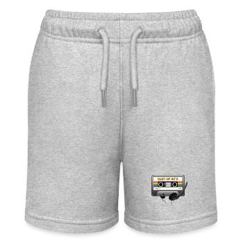 80s Audio Cassette Headphones - Stanley/Stella MINI BOLTER Organic Teen Jogging Shorts - heather grey - Front