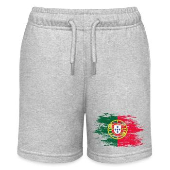 Drapeau portugais utilisé - Short bio MINI BOLTER Stanley/Stella Ado - gris chiné - Devant