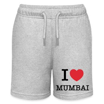 Ich liebe Mumbai | Mumbai | I Heart Mumbai | Indien - Stanley/Stella Teenager Bio-Joggingshorts MINI BOLTER - Grau meliert - Vorne
