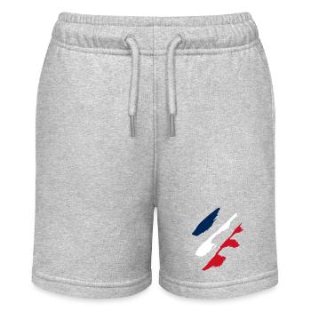 Flag of France - Stanley/Stella MINI BOLTER Organic Teen Jogging Shorts - heather grey - Front