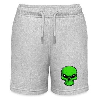Alien Skull - Stanley/Stella Teenager Bio-Joggingshorts MINI BOLTER - Grau meliert - Vorne