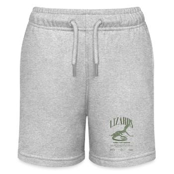 Green Tree Monitor Streetwear Lizard Keeper - Stanley/Stella MINI BOLTER Organic Teen Jogging Shorts - heather grey - Front