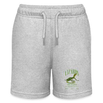 Green Tree Monitor Streetwear Lizard Keeper - Stanley/Stella MINI BOLTER Organic Teen Jogging Shorts - heather grey - Front