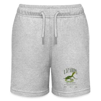 Green Tree Monitor Streetwear Lizard Keeper - Stanley/Stella MINI BOLTER Organic Teen Jogging Shorts - heather grey - Front