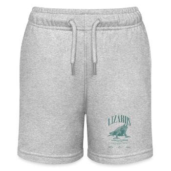Jackson's Chamäleon Streetwear Eidechsenwärter - Stanley/Stella Teenager Bio-Joggingshorts MINI BOLTER - Grau meliert - Vorne